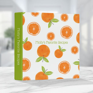 Watercolor Oranges Fruit Favourite Recipes Cookboo Binder