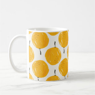 Watercolor oranges fruit hand painted illustration coffee mug