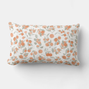 Watercolor Oranges Lumbar Pillow
