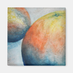 watercolor oranges magnet