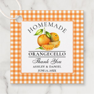 Watercolor Oranges Orangecello Wedding Thank You Favour Tags