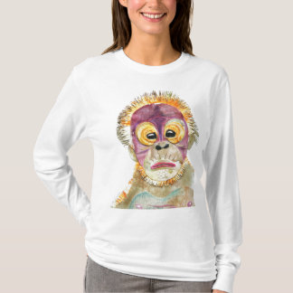Watercolor ORANGUTAN cutting T-Shirt
