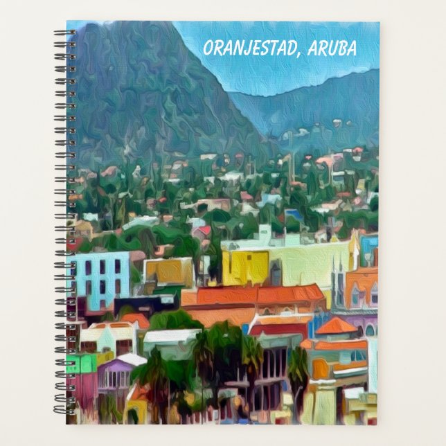 Watercolor Oranjestad, Aruba Planner (Front)