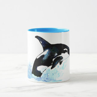 Watercolor Orca Mug