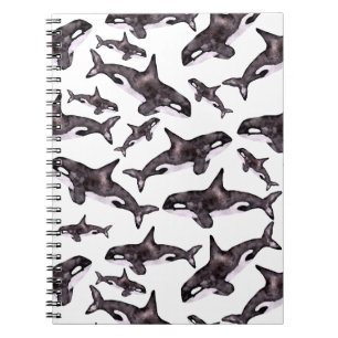 Watercolor Orca Notebook
