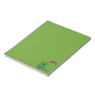 Watercolor Orchid Plant In Beautiful Pot Notepad