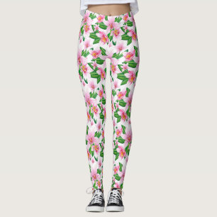 Watercolor Orchids Design 12  Leggings