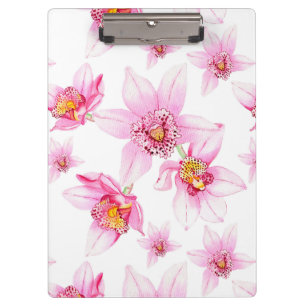 Watercolor Orchids Design 15  Clipboard