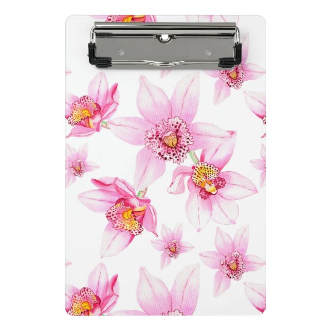 Watercolor Orchids Design 15 Mini Clipboard (Front)
