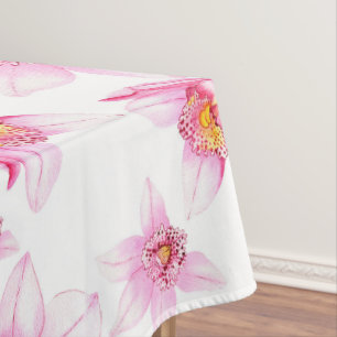 Watercolor Orchids Design 15 Tablecloth
