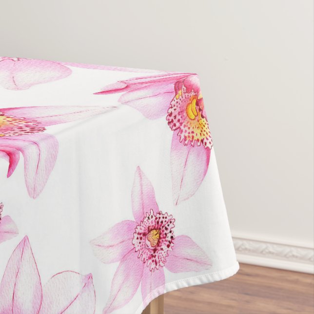 Watercolor Orchids Design 15  Tablecloth (In Situ)