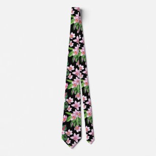 Watercolor Orchids Design 27 Tie