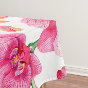 Watercolor Orchids Design 2 Tablecloth