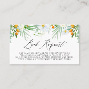 Watercolor Orchids & Kumquats Book Reuqest Card
