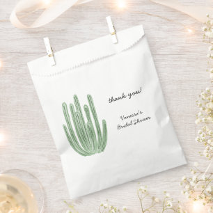 Watercolor Organ Pipe Cactus Bridal Shower Favour Bag