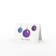 Watercolor Ornaments Christmas Card