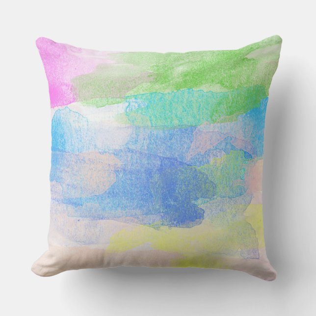 Watercolor Outdoor Pillow (Front)