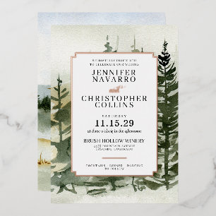 Watercolor Outdoorsy Wedding Invitation