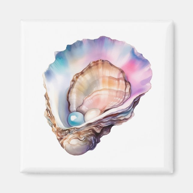 Watercolor Oyster Magnet (Front)