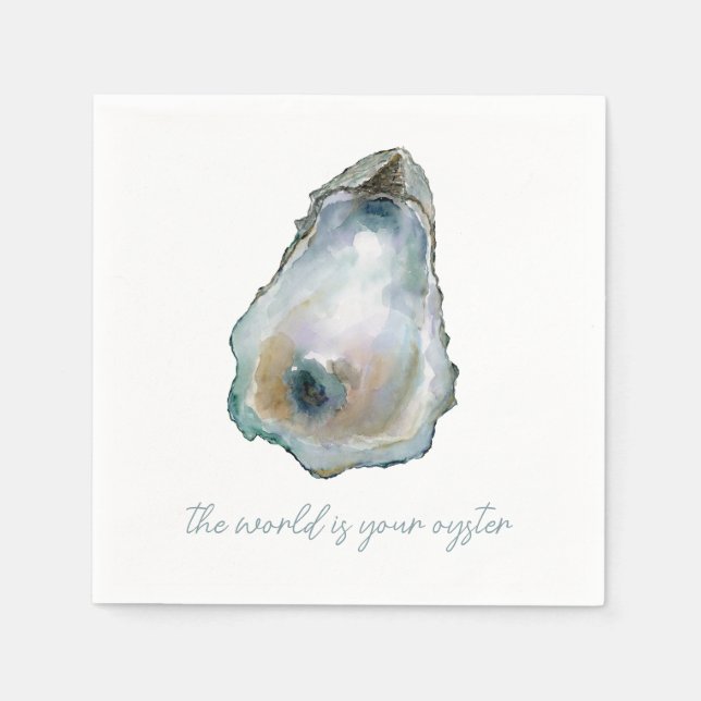 Watercolor Oyster Napkin (Front)