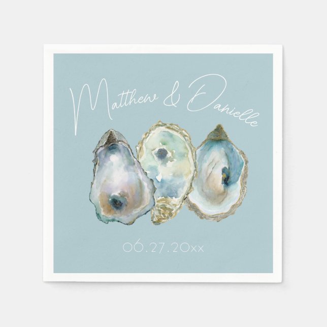 Watercolor Oyster  Napkin (Front)