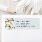 Watercolor Oyster & Pearl Return Address