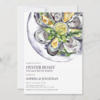 Watercolor Oyster Roast Engagement Party