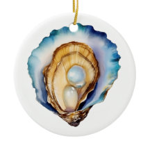 Watercolor Oyster Shell