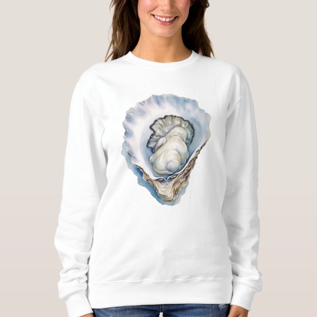 Watercolor Oyster Shell Sweatshirt (Front)