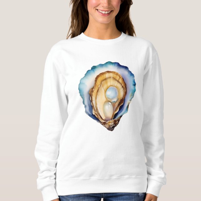 Watercolor Oyster Shell Sweatshirt (Front)
