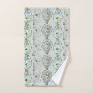 Watercolor Oysters Hand Towel
