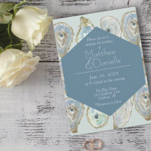 Watercolor Oysters Wedding 