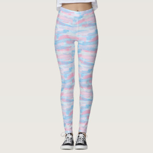 Watercolor paint artistic pastel colour leggings