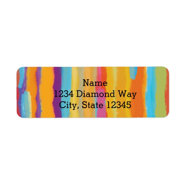 Watercolor Paint Arts & Crafts Party Address Label (Front)