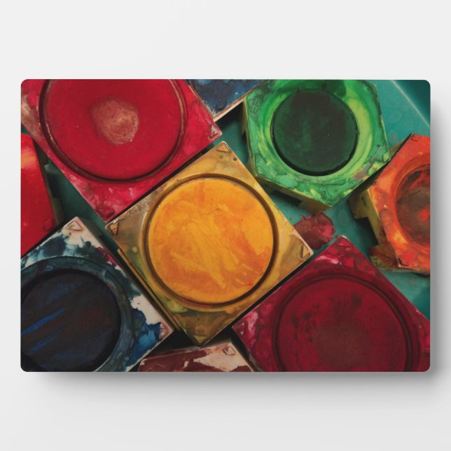 Watercolor paint Box palette Plaque (Front)
