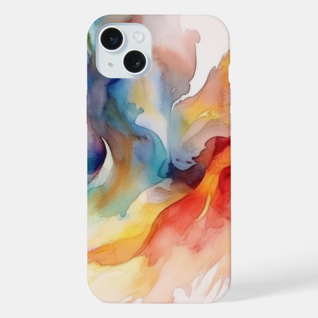 Watercolor Paint Pattern iPhone Case (Back)