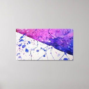 Watercolor Paint Splatter Canvas Print