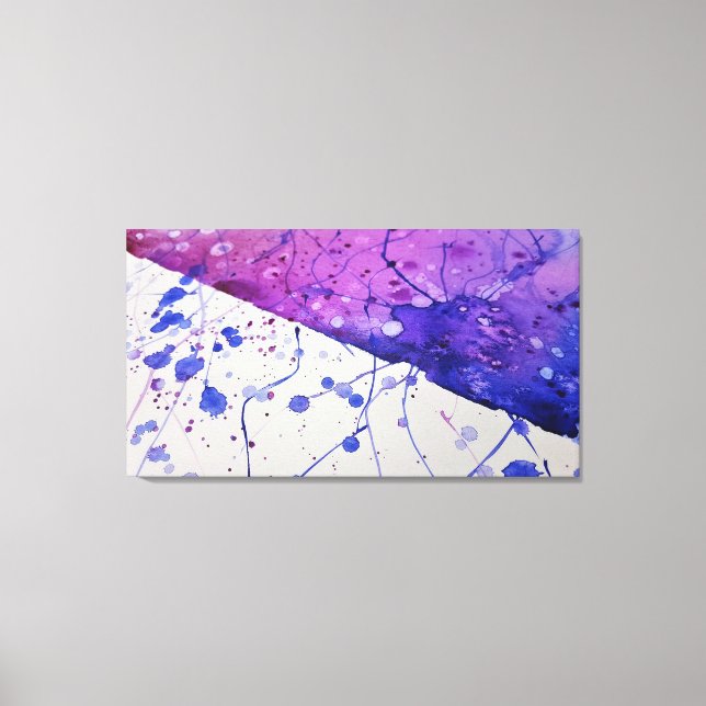 Watercolor Paint Splatter Canvas Print (Front)