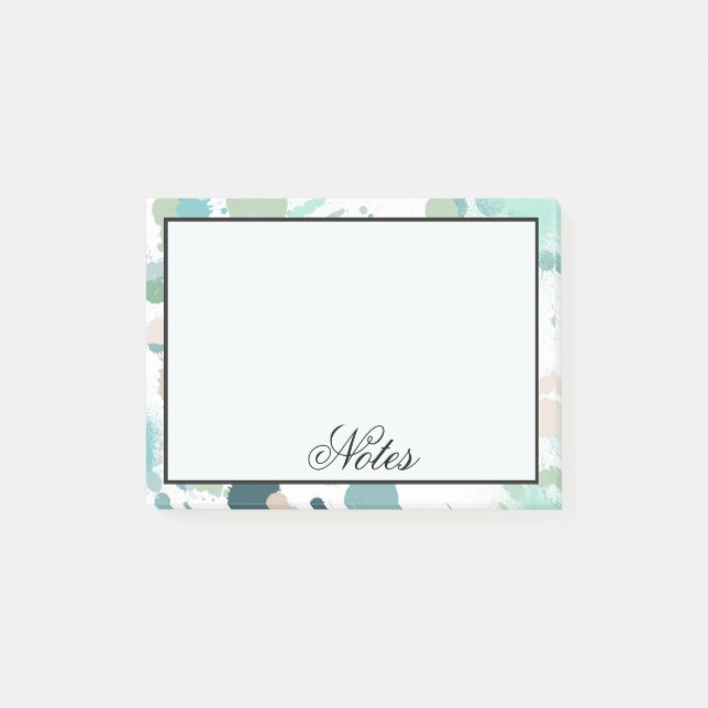 Watercolor Paint Splatters Post-it Notes (Front)