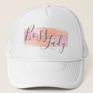 Watercolor Paint Strokes Boss Lady   Trucker Hat