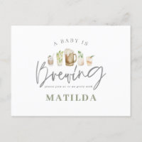 watercolor painted drinks baby shower party