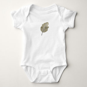Watercolor Painted Oak Leaf Art Customizable Baby Bodysuit