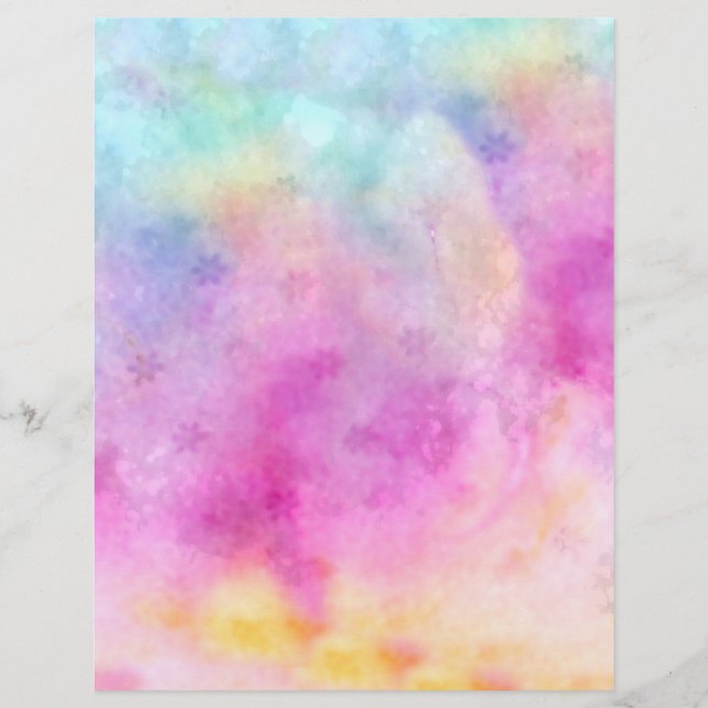 Watercolor painted Rice Paper (Front)