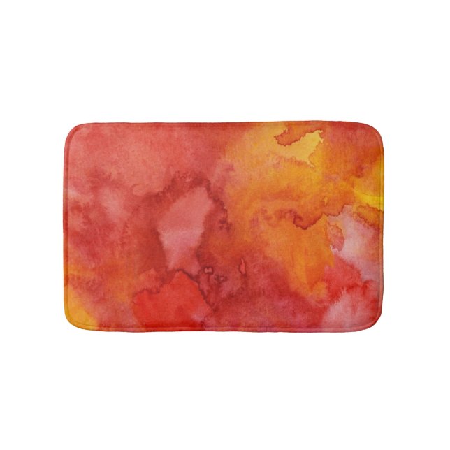 Watercolor painting background. bath mat (Front)