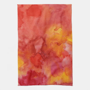 Watercolor painting background. kitchen towel