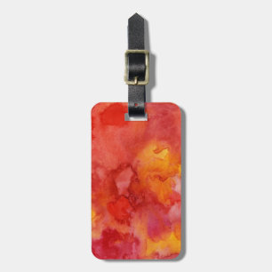 Watercolor painting background. luggage tag