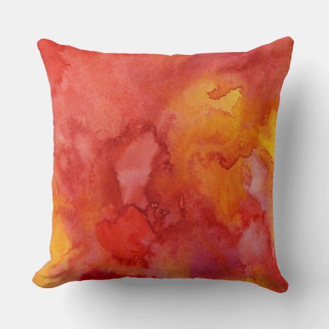 Watercolor painting background. throw pillow (Front)