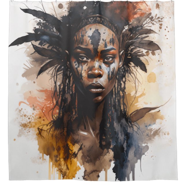 Watercolor Painting, Beautiful African Tribe Women (Front)