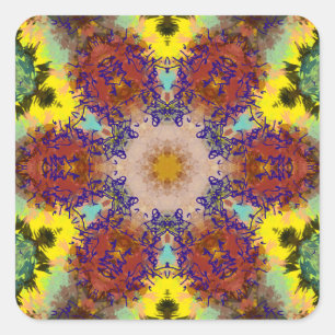 watercolor painting Bird Chromatic Harmony Square Sticker