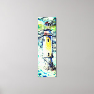 Watercolor Painting Canvas Lighthouse - Original Print